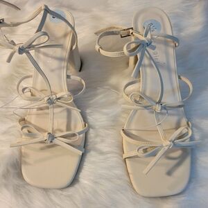 Elegant Cream Strappy Sandals